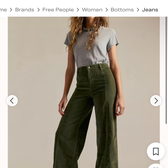 Free People Wide-Leg Corduroy Libre Pants - Picture 2 of 7